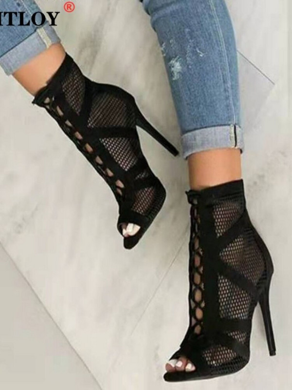 VRUĆE Ljetne ženske gležnjače Ručno izrađene izdubljene sandale od kože Ženske cipele na tanku cipelu Ženske cipele s mekim dnom Ženske čizme s patentnim zatvaračem