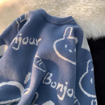 Maigs svītrains slinks stila džemperis Sieviešu rudens ziemas korejiešu stila nišas dizains džemperis Streetwear Y2K puloveri Adīšana