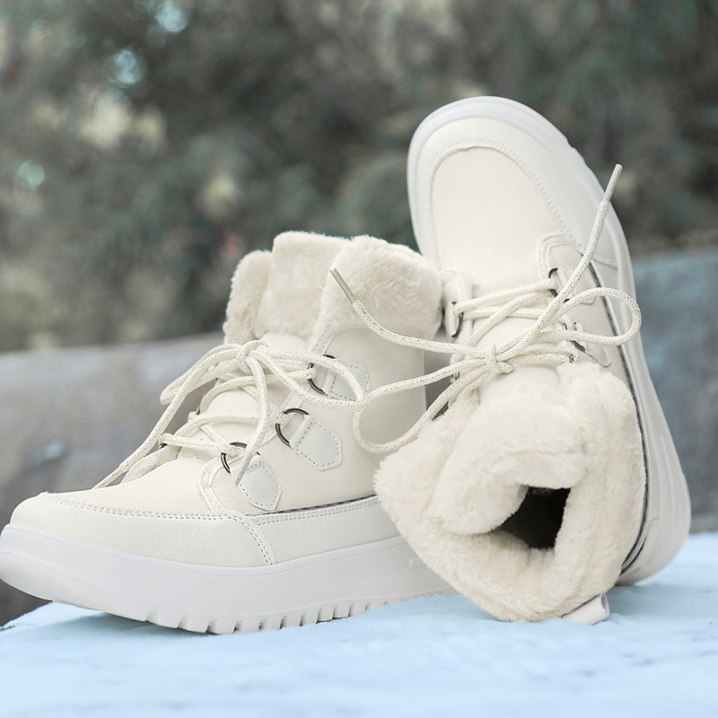 Zīmola ziemas sieviešu sniega zābaki āra neslīdoši kedas plīša silti sieviešu ūdensizturīgi ziemas zābaki sieviešu puszābaki ar platformu