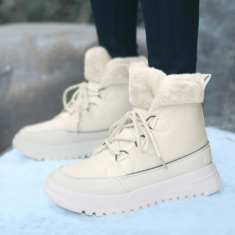 Zīmola ziemas sieviešu sniega zābaki āra neslīdoši kedas plīša silti sieviešu ūdensizturīgi ziemas zābaki sieviešu puszābaki ar platformu