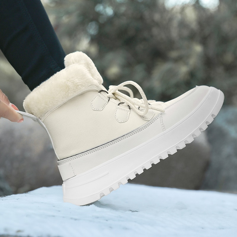Zīmola ziemas sieviešu sniega zābaki āra neslīdoši kedas plīša silti sieviešu ūdensizturīgi ziemas zābaki sieviešu puszābaki ar platformu