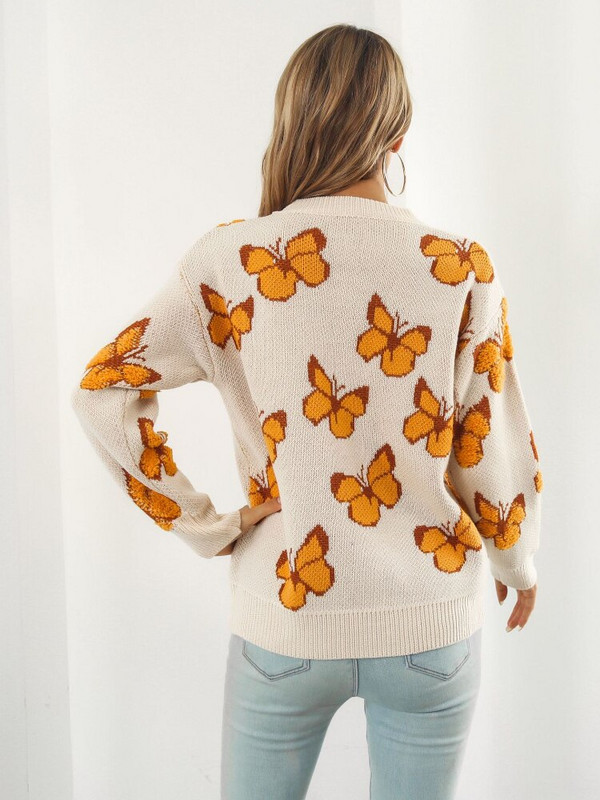 Μόδα μπλουζάκια 2022 Γυναικεία Φθινόπωρο Χειμώνας Χαλαρά πουλόβερ με στρογγυλή λαιμόκοψη Γυναικείο πουλόβερ με μακρυμάνικο πλέξιμο Γυναικείο Γυναικείο Ρούχο