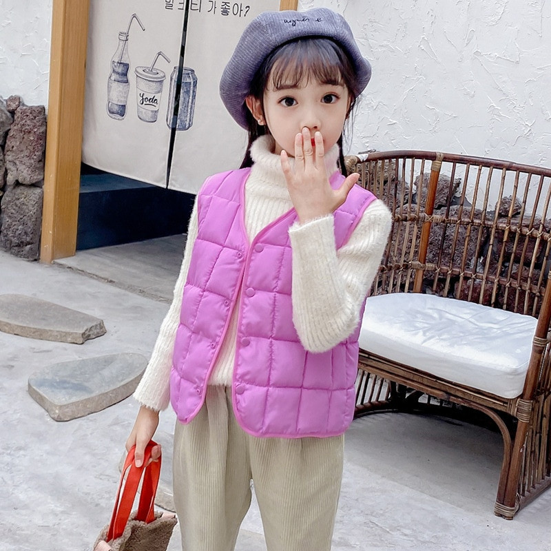 2021 Φθινόπωρο Χειμώνας Παιδικά Γιλέκα Παλτό 1-8 Χρόνια Ζεστά Γιλέκα για Αγόρια Κορίτσια Μονόχρωμα Παιδικά Γιλέκα Unisex Βρεφικά χειμωνιάτικα Ρούχα