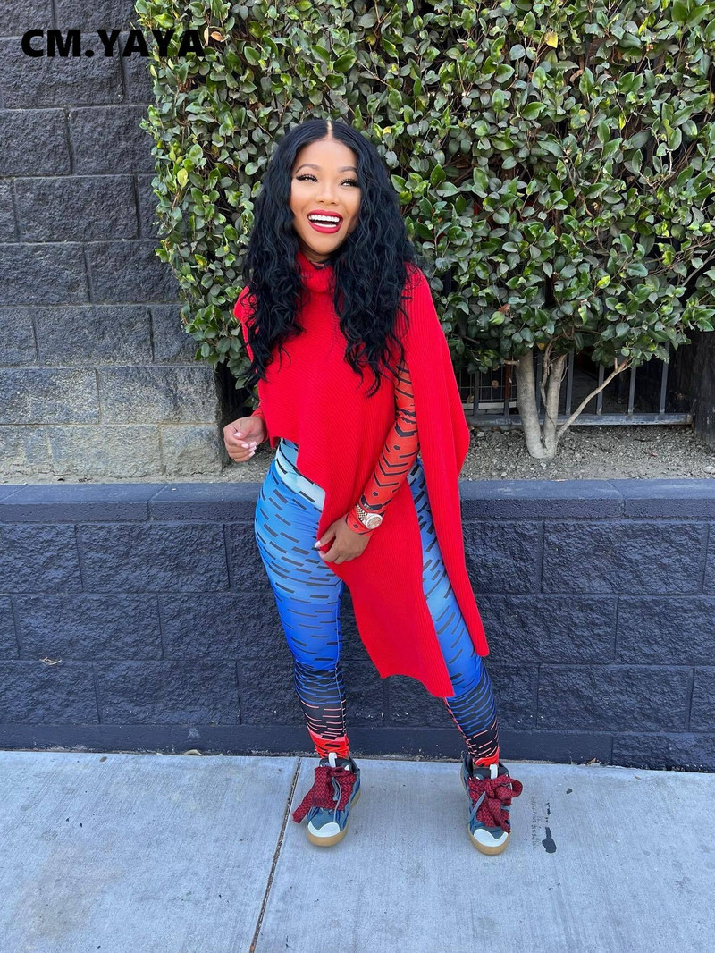 CM.YAYA Vintage πλεκτό πλεκτό γυναικείο ζιβάγκο με σχίσιμο ρολόι μανίκι Ασύμμετρο μεγάλο πουλόβερ πουλόβερ Φθινοπωρινό Χειμώνα Χοντρό Ζεστό τοπ