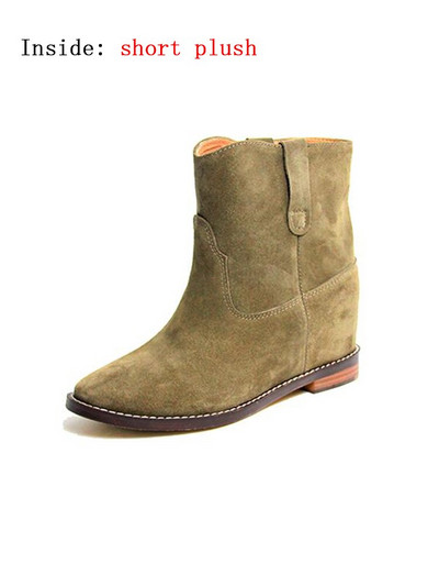 Matēti ādas īsi zābaki Sieviešu ziemas zābaki 2022. gada pavasara un rudens modes zābaki ar zemu papēžu iekšpusi, paaugstināti puszābaki