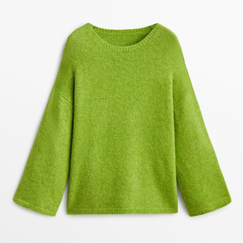 Modishdutti 2022 Χειμερινή Γυναικεία Μόδα Casual Γυναικείο πουλόβερ με μονόχρωμο μακρυμάνικο πουλόβερ