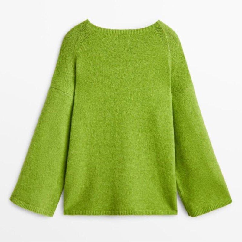 Modishdutti 2022 Χειμερινή Γυναικεία Μόδα Casual Γυναικείο πουλόβερ με μονόχρωμο μακρυμάνικο πουλόβερ