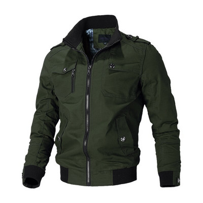 Bomber Jacket Vīriešu modes gadījuma vējjaka vīriešu mētelis 2021. gada pavasaris, rudens, jauns, karsts virsdrēbju statīvs, šaura, militāra vīriešu jaka