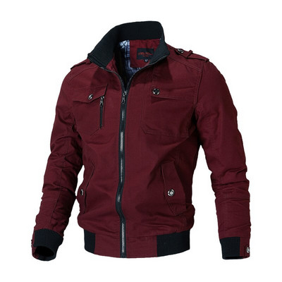 Bomber Jacket Vīriešu modes gadījuma vējjaka vīriešu mētelis 2021. gada pavasaris, rudens, jauns, karsts virsdrēbju statīvs, šaura, militāra vīriešu jaka
