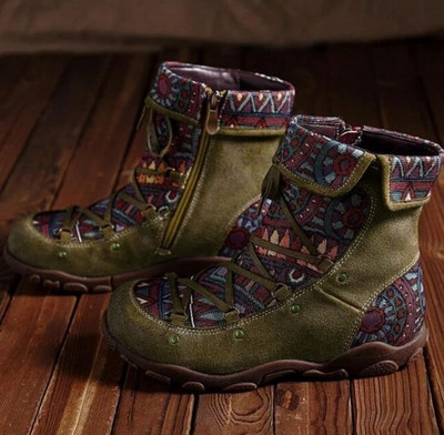 Ženske ženske retro boemske kratke čizme s patentnim zatvaračem Čizme Cipele za slobodno vrijeme Ženske zimske čizme Botas Mujer Invierno 2020