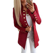 Ženske jednobojne ležerne duge jakne s uskim gumbima Ženski elegantni kaputi Jesen Zima Kaputi dugih rukava Gornja odjeća za uredske žene 2021.