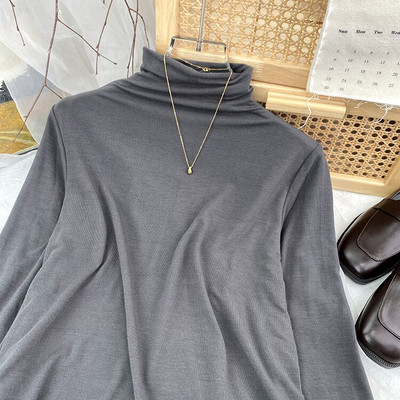 Yitimoky džemper s dolčevitom Ženski pleteni pulover Top majice Y2k Odjeća Jesen Zima 2022 Nova majica dugih rukava u stilu kave