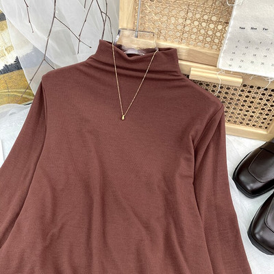 Yitimoky džemper s dolčevitom Ženski pleteni pulover Top majice Y2k Odjeća Jesen Zima 2022 Nova majica dugih rukava u stilu kave