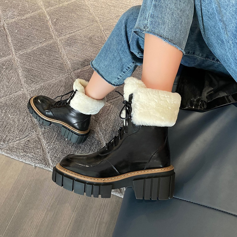  sniega zābaki sievietēm  ērtas vilnas 2022. gada jauni ziemas zābaki ziemas uzturēšanā potītes zābaki platformas zābaki