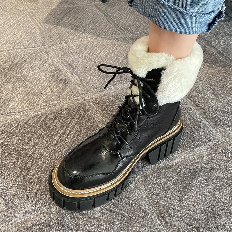  sniega zābaki sievietēm  ērtas vilnas 2022. gada jauni ziemas zābaki ziemas uzturēšanā potītes zābaki platformas zābaki