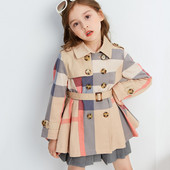 Κοριτσίστικα Παλτό Φθινοπωρινό Χειμώνα Εφηβικό μακρυμάνικο Παιδικό τζάκετ με διπλό στήθος αντιανεμικό Παιδικό χαριτωμένο παλτό για 2-12 ετών