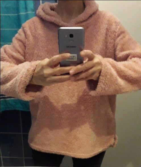 Ženske plišane majice s kapuljačom dugih rukava Lady 2021, topla jednobojna pahuljasta majica s kapuljačom od flanela, pidžama, široka majica s kapuljačom Top Novo