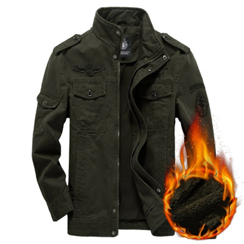 Winter Bomber Jacket Ανδρικό Military Thick Warm Ανδρικό Parkas Windbreaker Casual Ανδρικό Μπουφάν Pilot Μέγεθος M-6XL Campera Hombre