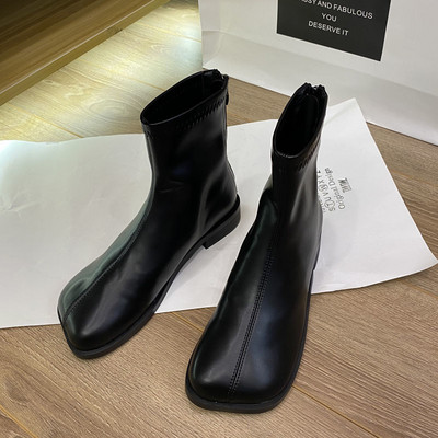 Sieviešu apavi ar vidēji papēžiem 2021. gada jauns ziemas dizainers, mājīga kleita, sniega zābaki.