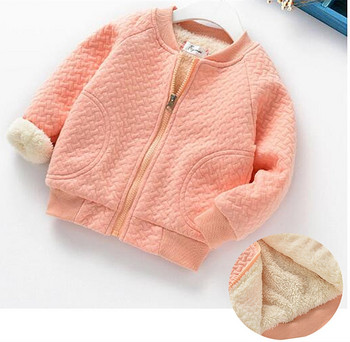 BibiCola Нов стил Baby Toddler Infant Plus Fleece Winter Warm Coat Outerwear Jacket Kids Unisix slide Thick Coat