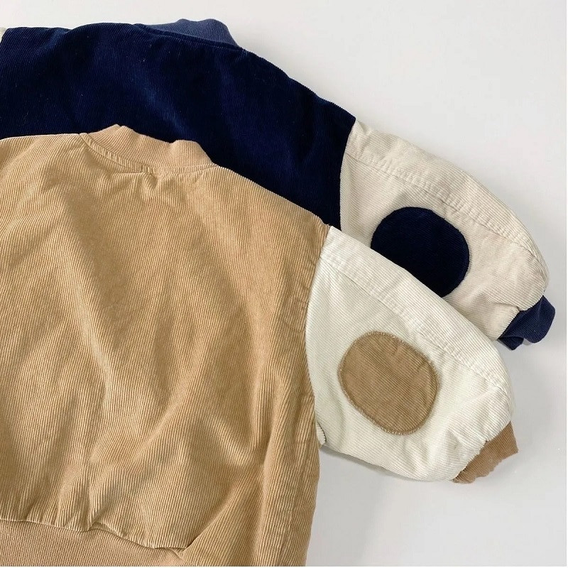 Μόδα μωρό κοριτσάκι Αγόρι Κοτλέ μπουφάν Βρεφικό Παιδικό Παιδικό Bomber Παλτό Μπλέιζερ Μπαλωμένα Ανοιξιάτικα Φθινοπωρινά Βρεφικά Ρούχα 6M-12Y