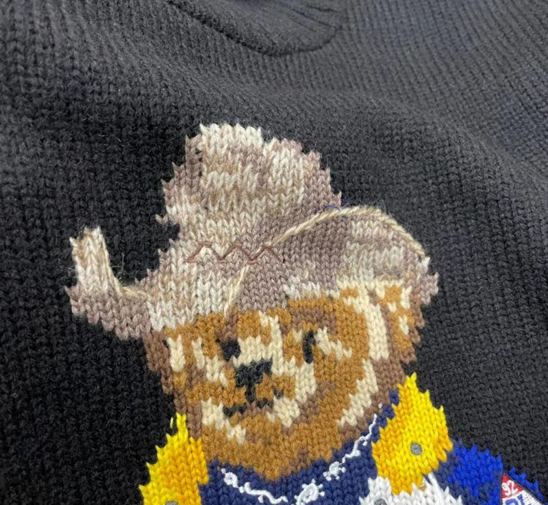 Πουλόβερ Bear Γυναικεία Χειμερινά Ρούχα RL Κορεάτικη μόδα Πλεκτό Unisex Πουλόβερ με ζιβάγκο Πουλόβερ μαλλί + κασμίρ παλτό