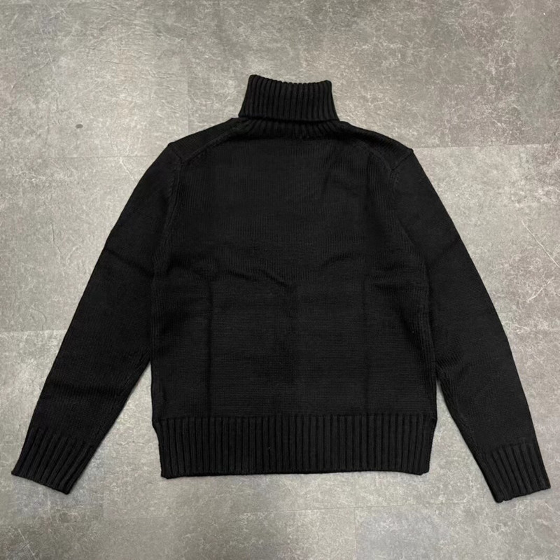 Πουλόβερ Bear Γυναικεία Χειμερινά Ρούχα RL Κορεάτικη μόδα Πλεκτό Unisex Πουλόβερ με ζιβάγκο Πουλόβερ μαλλί + κασμίρ παλτό