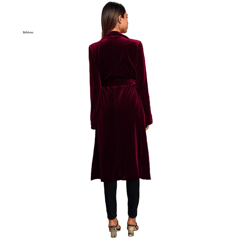 Jaka Delicate Mīksta Gara Vējjaka Jauns mētelis karstā izpārdošana zelta samta gara vējjaka