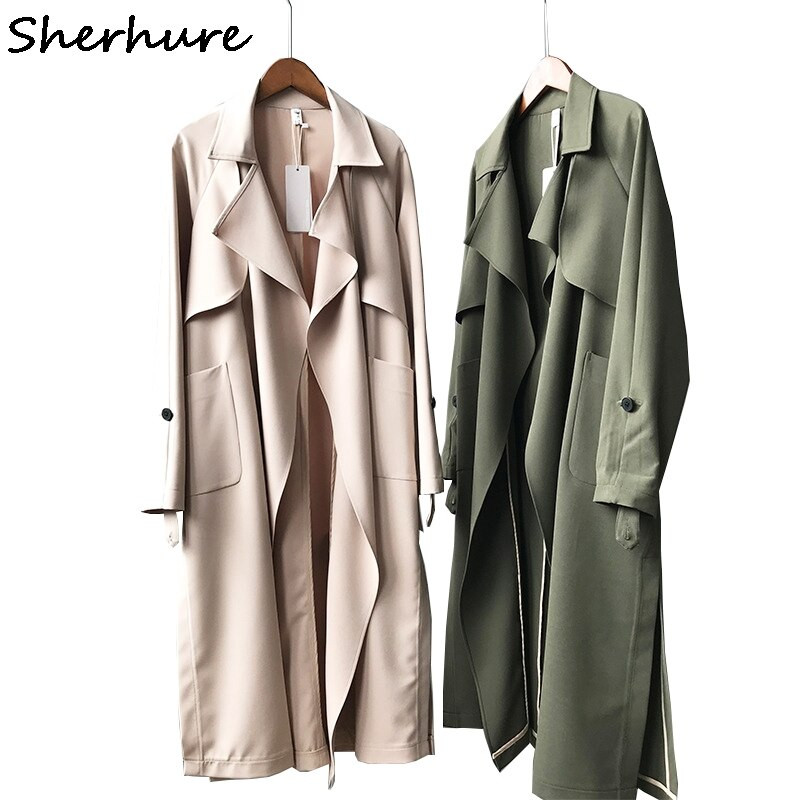 2022. gada Harajuku pavasara sieviešu garais mētelis, apkakle, masīvs sieviešu trenjmētelis Casaco Feminino Abrigo Mujer, sieviešu virsdrēbes