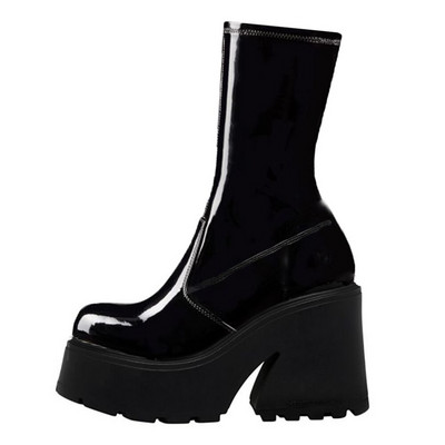 Γυναικείες μπότες πλατφόρμας 2022 χειμερινού γοτθικού στιλ Punk Office Γυναικεία μόδα Άνετα Cool γυναικείες μπότες Παπούτσια Μεγάλο μέγεθος 43