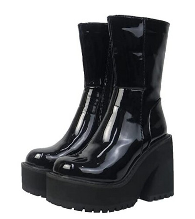 Γυναικείες μπότες πλατφόρμας 2022 χειμερινού γοτθικού στιλ Punk Office Γυναικεία μόδα Άνετα Cool γυναικείες μπότες Παπούτσια Μεγάλο μέγεθος 43