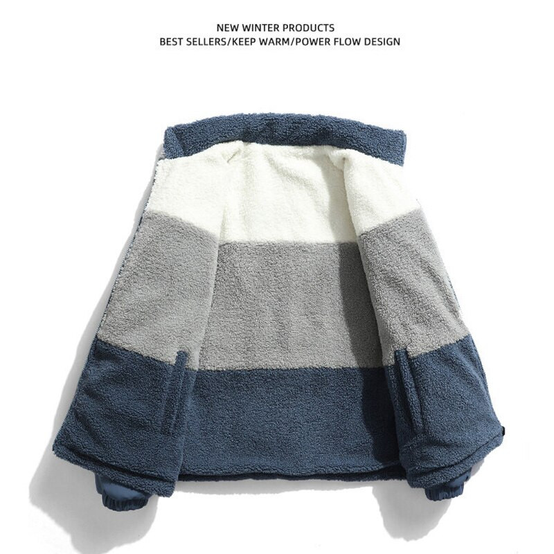 Muška zimska ležerna plišana topla Janjeća jakna s dva lica Novi jesenski modni trend Korejska široka marka Parka Klasična jakna Muškarci 2022.