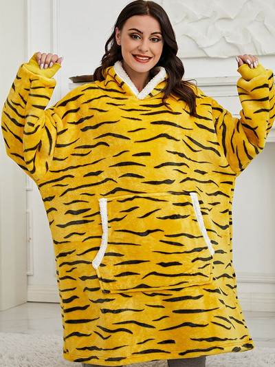 Negabaritiniai megztiniai Megztiniai Moteriški Žieminiai megztiniai Fleece Milžiniška TV antklodė su rankovėmis Megztinis Negabaritinis moteriškas megztinis Sudaderas