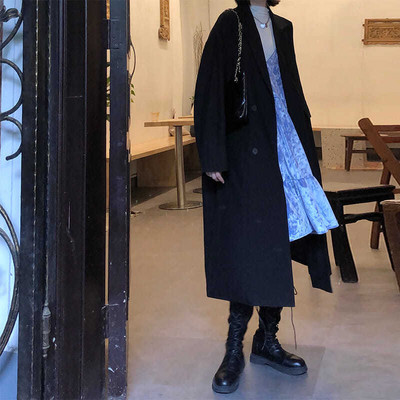 Trench Sievietēm, vienkārši, garām piedurknēm, brīvi robaini britu stila Harajuku eleganti biroja dāmu ielu apģērbi Vispārpiemērots mājīgs rudens šiks