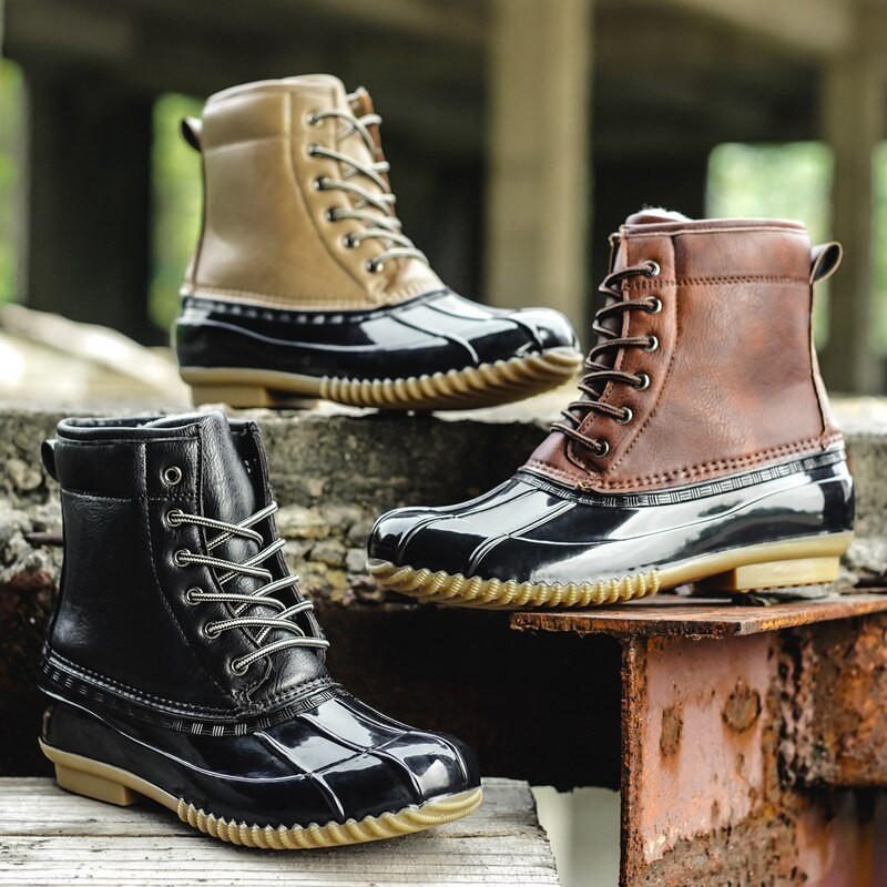 MARSON Női Hócsizmák Téli Melegen Tartó Kacsacsizmák Vízálló csúszásmentes gumi Esőcipők Női divatos női alkalmi cipők