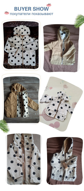 Παλτό με αναστρέψιμο τζάκετ Βρεφικά αγόρια κοριτσάκι Πουά Ανοιξιάτικο φθινόπωρο Πάρκα Μπουφάν για κορίτσι με κουκούλα Εξωτερικά ρούχα Παιδικά ρούχα