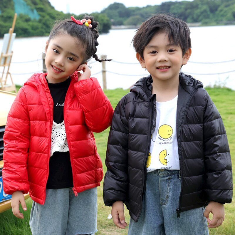 Φθινοπωρινά χειμωνιάτικα Παιδικά πουπουλένια μπουφάν για κορίτσια Παιδικά ζεστά παλτό για αγόρια 2-8 ετών Μικρά κορίτσια Πάρκα Εξωτερικά ρούχα