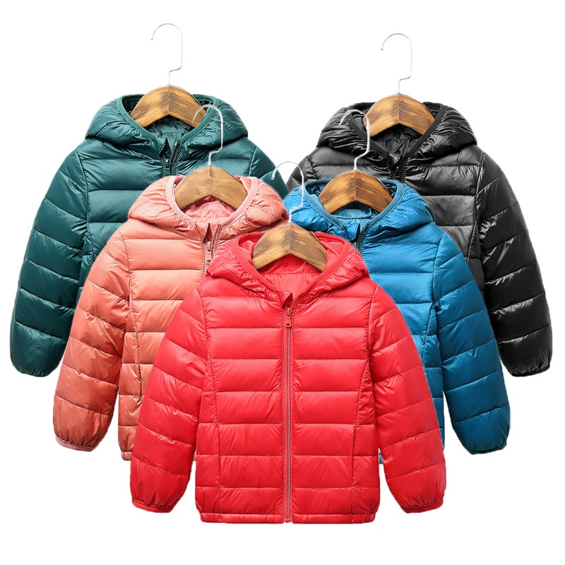 Φθινοπωρινά χειμωνιάτικα Παιδικά πουπουλένια μπουφάν για κορίτσια Παιδικά ζεστά παλτό για αγόρια 2-8 ετών Μικρά κορίτσια Πάρκα Εξωτερικά ρούχα