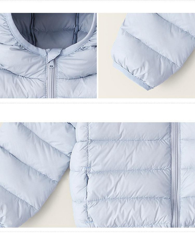 2022 Παιδικό White Duck Down Boys Παιδικό παλτό για κορίτσι φθινόπωρο -Χειμώνας Νέα Ζεστά Ρούχα Χρώμα Καραμέλας 2-16Y Ανοιχτό εφηβικό παλτό