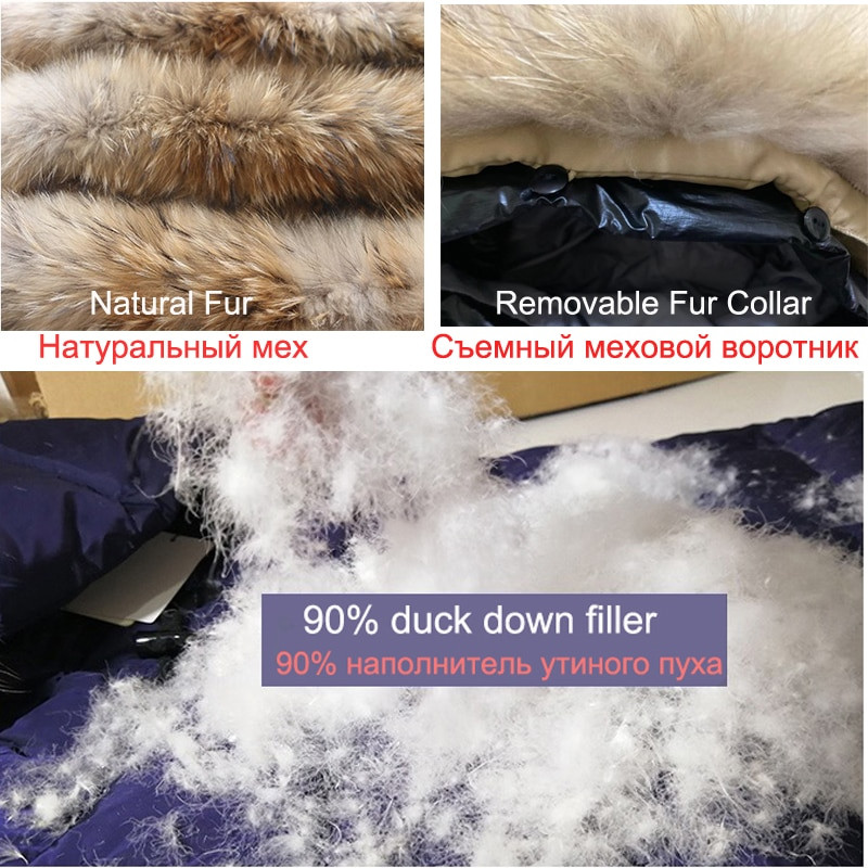 Χειμερινή παιδική φόρμα φόρμας για αγόρια παιδιά Χοντή στολή σκι Κοριτσάκι Παπιά πουπουλένια μπουφάν Βρεφική στολή χιονιού Γούνινο παλτό 0-3 ετών