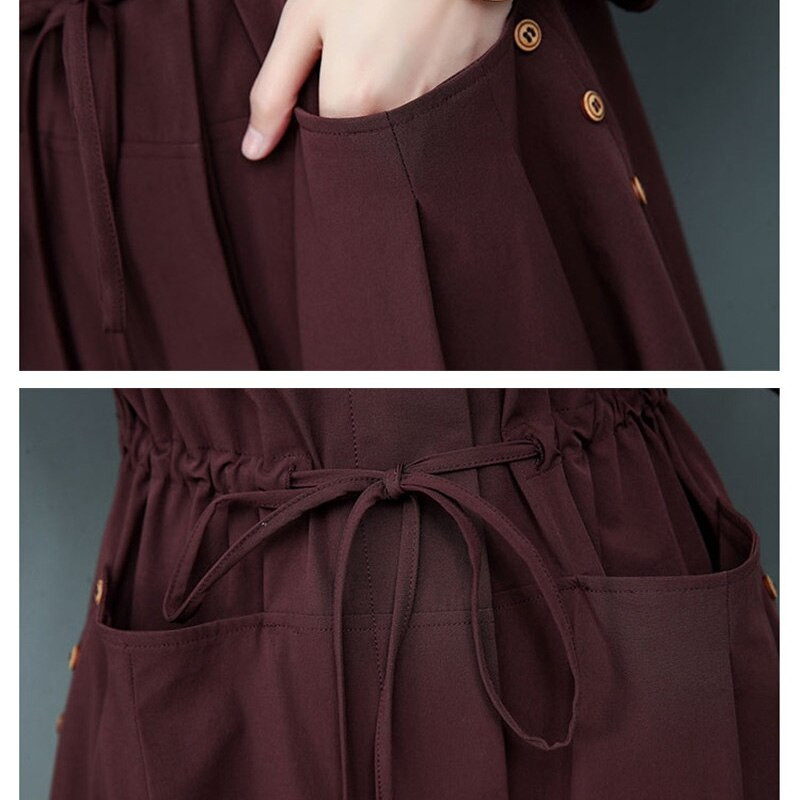 2019 Proljeće Jesen Klasični dugi trenč kaput Ženska ležerna tanka vjetrovka dugih rukava Ženska korejska gornja odjeća s kapuljačom 1180