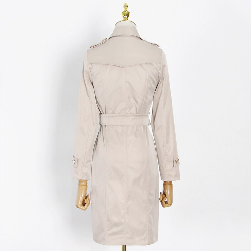 TWOTWINSTYLE Ležerna nepravilna vjetrovka za žene, rever, dugi rukavi, visoki struk, pojasevi s prednjim razdjeljkom, kaki vjetrovka, ženska 2020. Novo