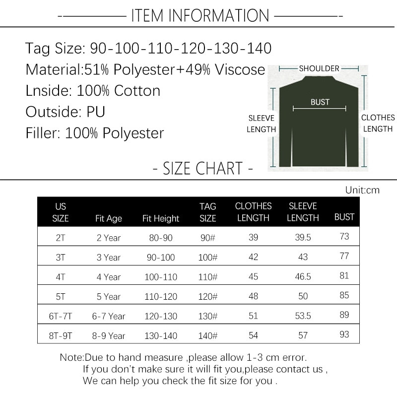 Kožna dječja jakna Pismo jakna za djevojčice Pamučni kaput za djevojčice 2022 Crna bejzbol jakna za dječake Dječja odjeća