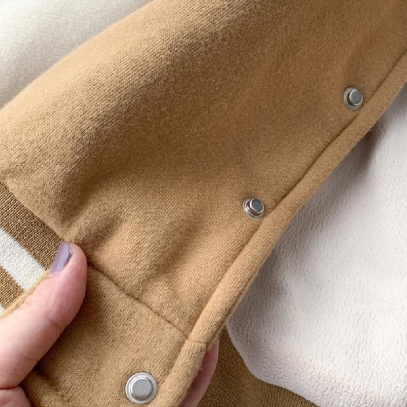 Djevojčica, dječak, topla bejzbol jakna s patentnim zatvaračem, dječja flis bomber jakna za malu djecu, jesen, proljeće, beba, gornja odjeća s pismom, dječja odjeća 2-10 godina