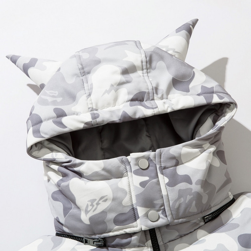 Ανδρικό μπουφάν Hip Hop Parka 2022 Streetwear Little Devil Designer Hood με επένδυση σακάκι Harajuku Χειμερινά χοντρά ζεστά ρούχα