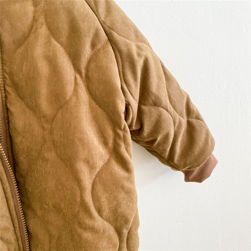 Nova zimska dječja moda za ležerne prošivene kapute srednje dužine za dječake i djevojčice iz 2021., debela topla duga gornja odjeća za trenč