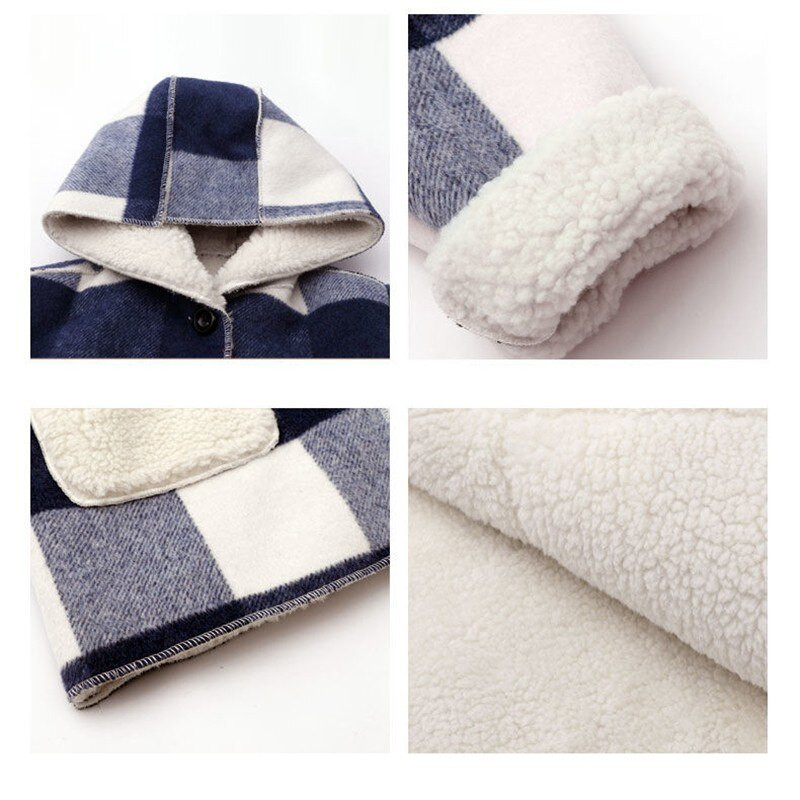 Φθινοπωρινά χειμωνιάτικα μπουφάν για κορίτσια με ζεστή κουκούλα Εξωτερικά ενδύματα μόδας Μάλλινο μακρύ παλτό Παιδικά ρούχα Εφηβικά ρούχα 12 14 ετών