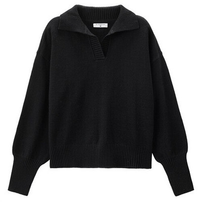 Giordano Ženski pulover Jednobojni Pulover s otvorenim ovratnikom Spuštena ramena Široki kaual džemperi 13351850