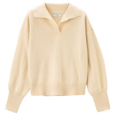 Giordano Ženski pulover Jednobojni Pulover s otvorenim ovratnikom Spuštena ramena Široki kaual džemperi 13351850