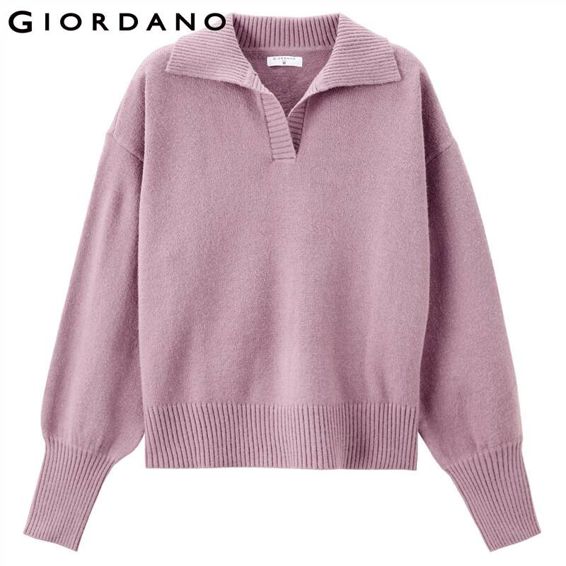 Giordano Ženski pulover Jednobojni Pulover s otvorenim ovratnikom Spuštena ramena Široki kaual džemperi 13351850